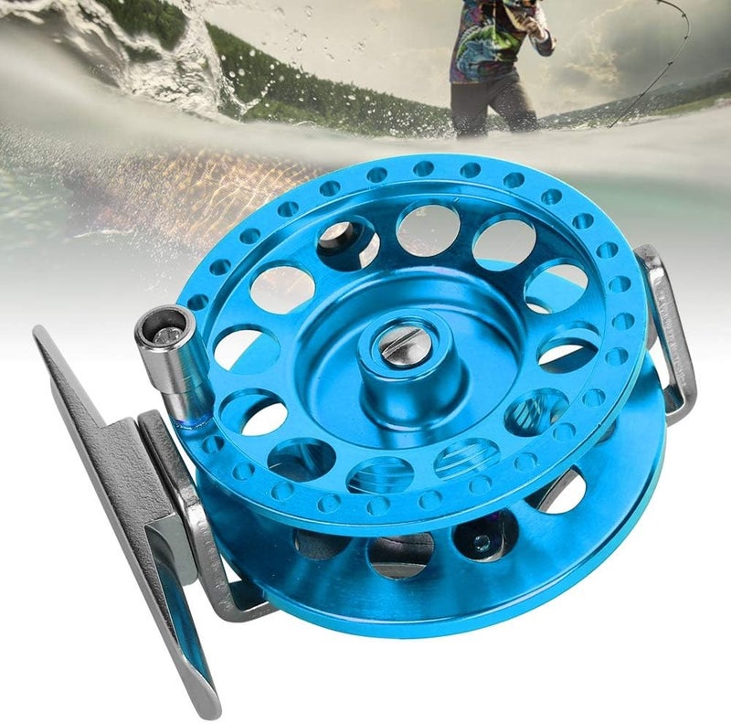 ZIZEV Full Metal Front Ice Fishing Wheel, Ice Fishing Wheel, for Outdoor Use Adult Children SeaFresh Fishing Fishing Lover (Blue Left Hand) - Image 1